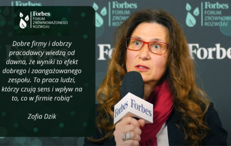 Zofia Dzik na Forum Zrównoważonego Rozwoju Forbes